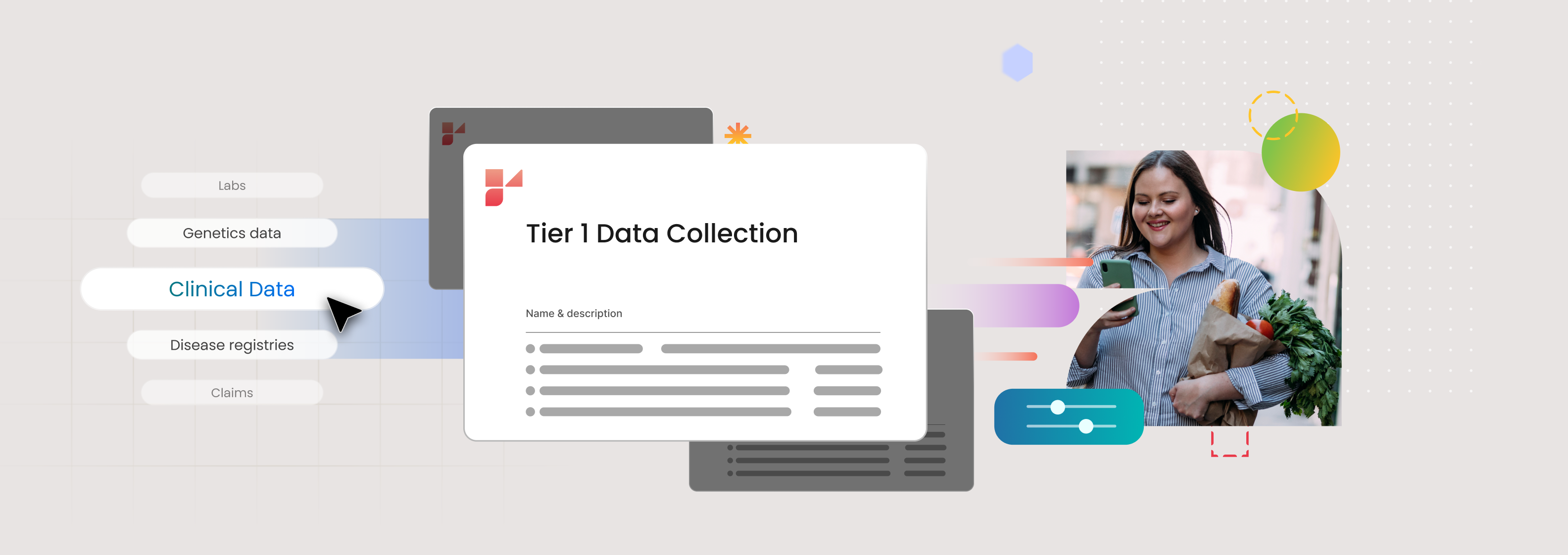 Unstructured healthcare data is transformed by the Verily Refinery data collection framework into precision care data.