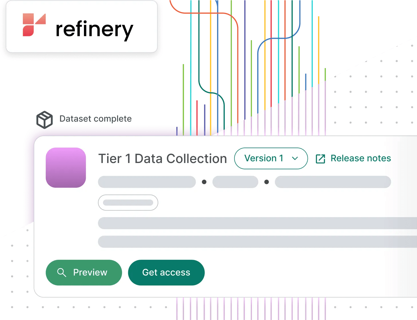 Visualization of Verily Refinery interface showing data collection and abstract data threads.