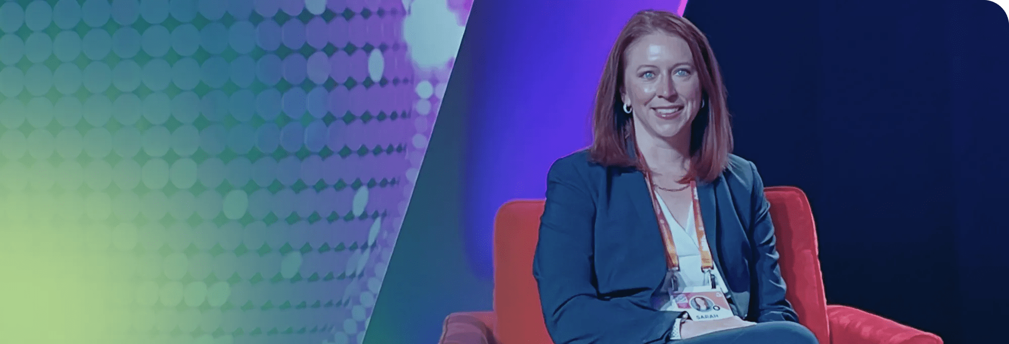 Image of Dr. Sarah Thompson, Verily Associate Chief Clinical Officer and Clinical Operations lead, speaking on a health conference panel.