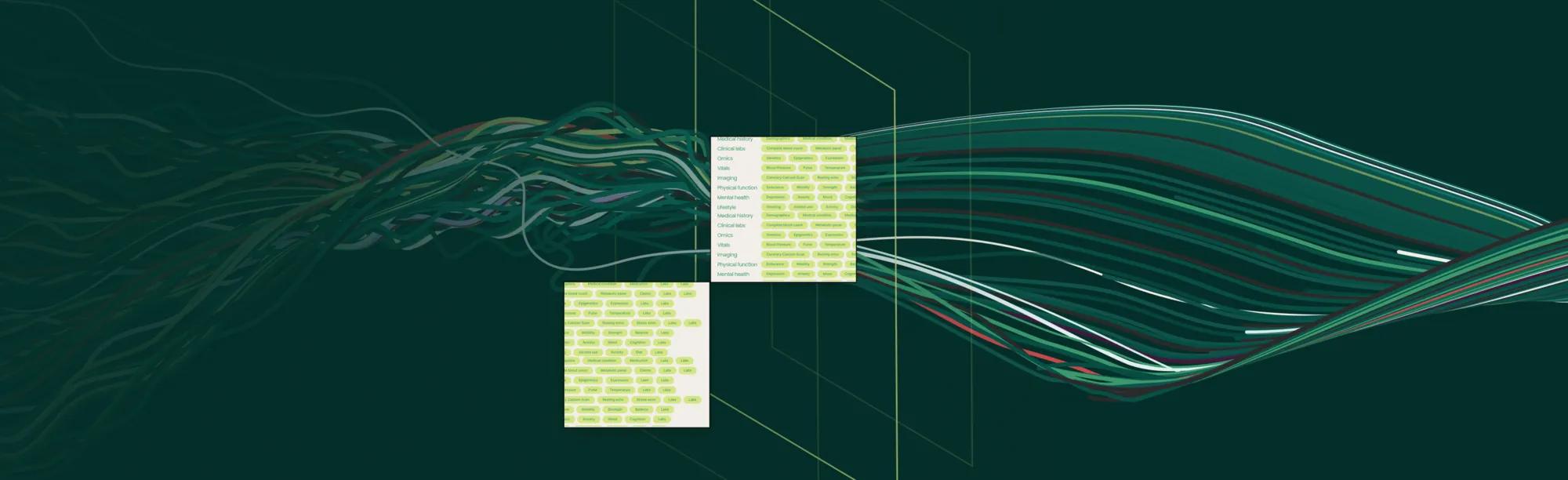 Conceptual view of disparate clinical data points being curated by the Verily platform.