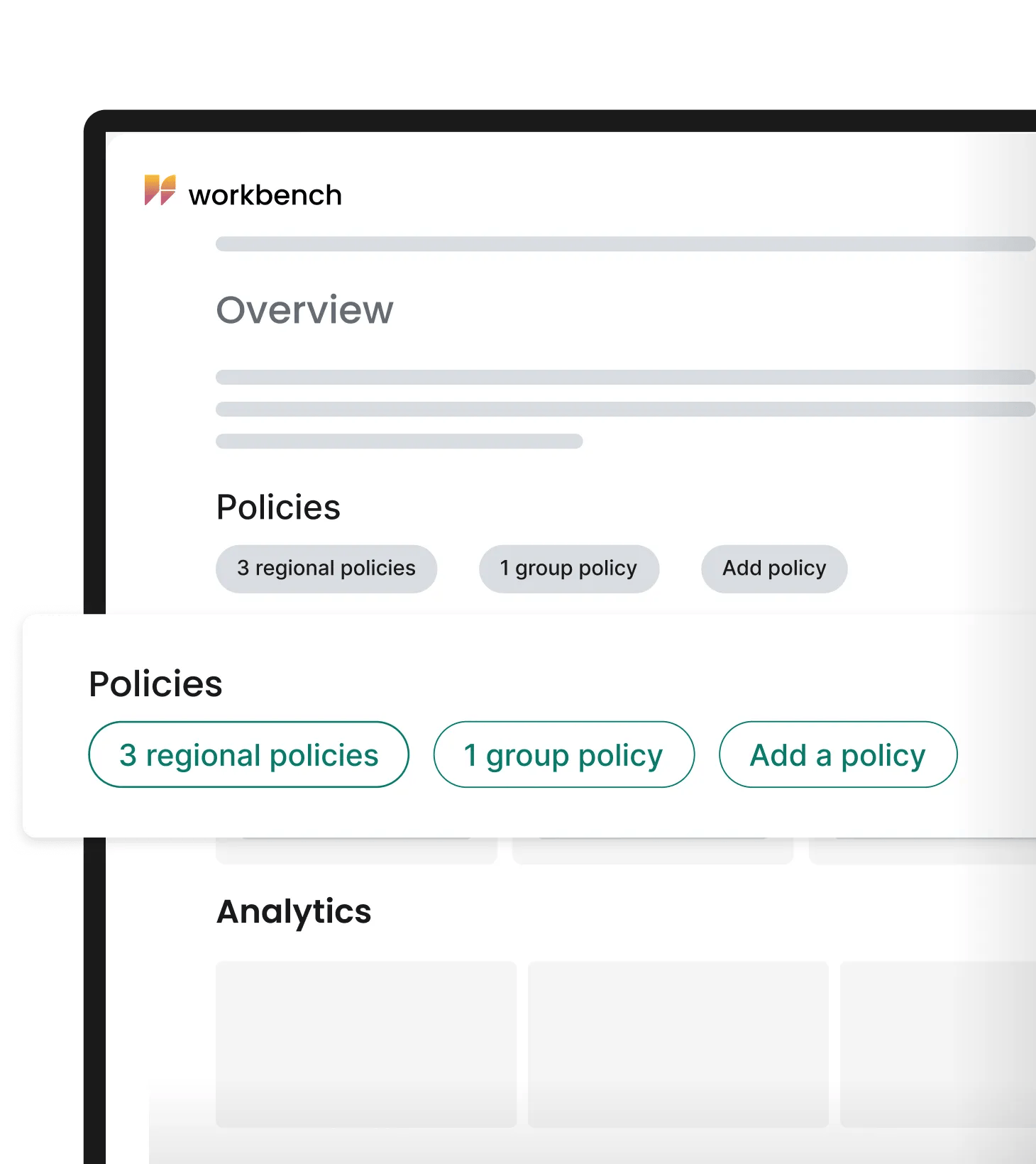 Simulated view of Verily Workbench — a Trusted Research Environment with a data governance engine that enables better oversight through data policy management tools.
