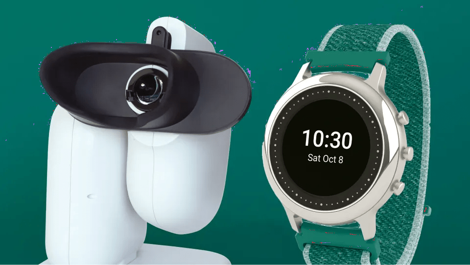 Image of Verily Retinal Camera and Verily Study Watch.