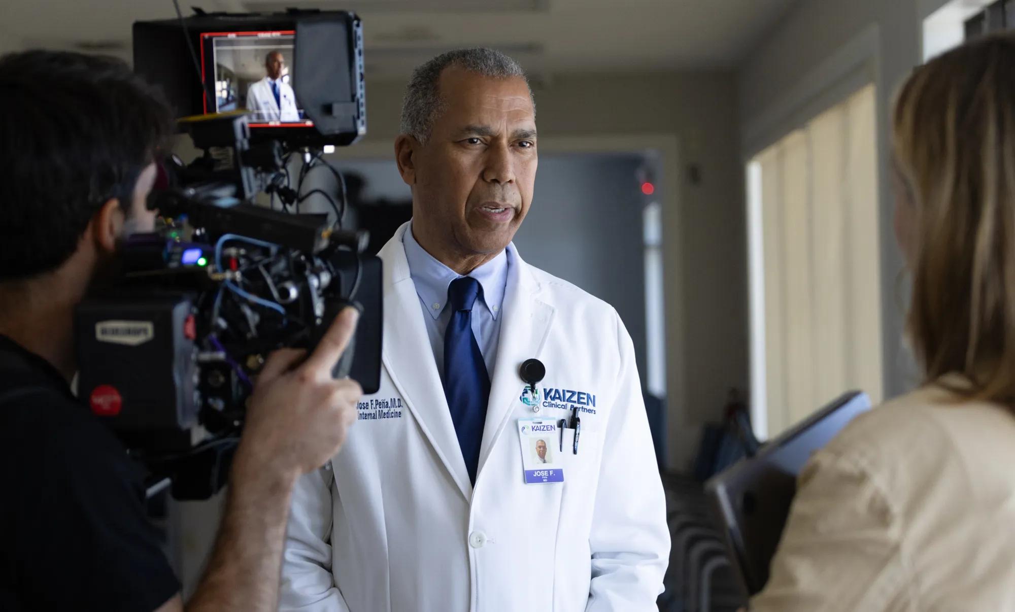 Dr. Jose Pena, Director of Kaizen Clinical Partners, Donna Medical Clinic, for Verily N of 1 docuseries.