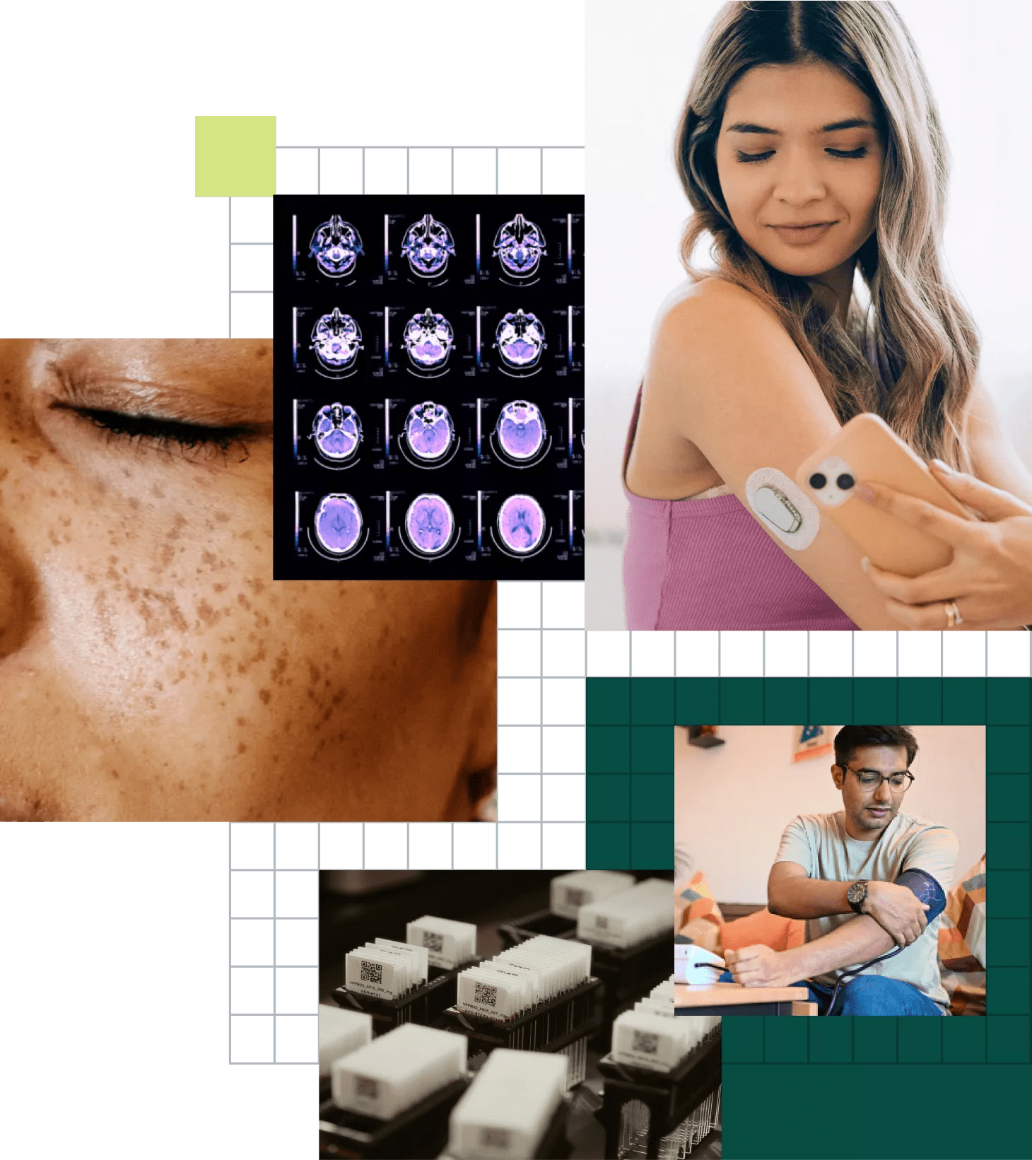 Collage of ways to capture prospective clinical data over time, like medical devices