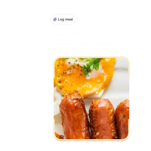 Simulated view of the AI-enabled meal-logged tool within the Verily Me app.