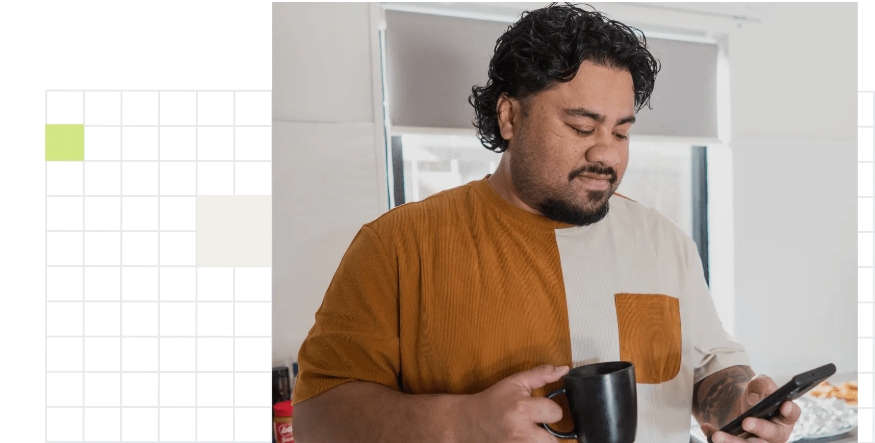 A forty year old Samoan man communicating with his virtual diabetes care program health coach.
